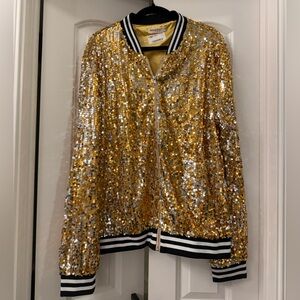 Gold and Silver Sequin Jacket XXL